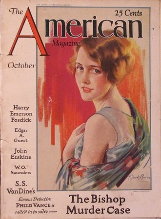 The American Magazine 1928 with a story by S.S.Van Dine(pen name of Willard Huntington Wright)