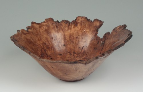Natural Edge Oak Burl Bowl by Bernard Hohlfeld.