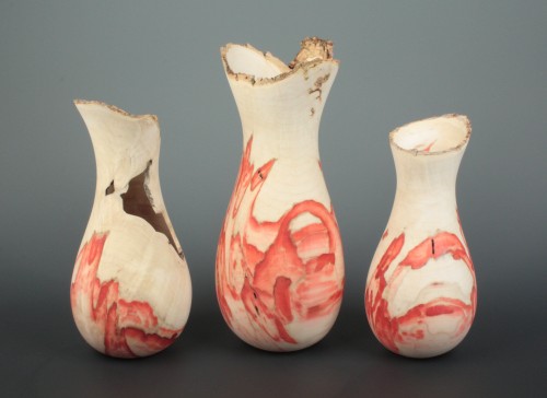 Natural Edge Box Elder Vases by Bernard Hohlfeld.